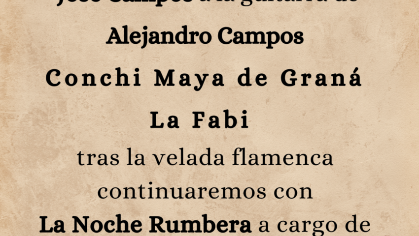 VELADA FLAMENCA FIESTAS DE LÁCHAR 2024