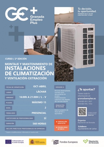 Curso "Montaje y Mantenimiento de Instalaciones de Climatización y Ventilación-Extracción"